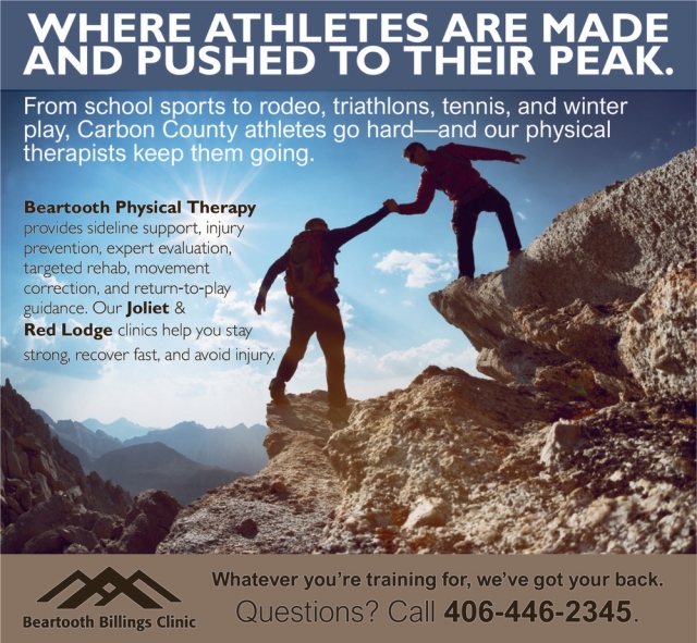 Where Athletes Are Made and Pushed to Their Peak, Beartooth Billings Clinic, Red Lodge, MT