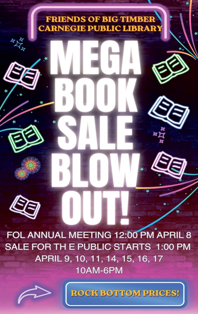 Annual Meeting, Mega Book Sale Blow Out! (April 8, 2026)