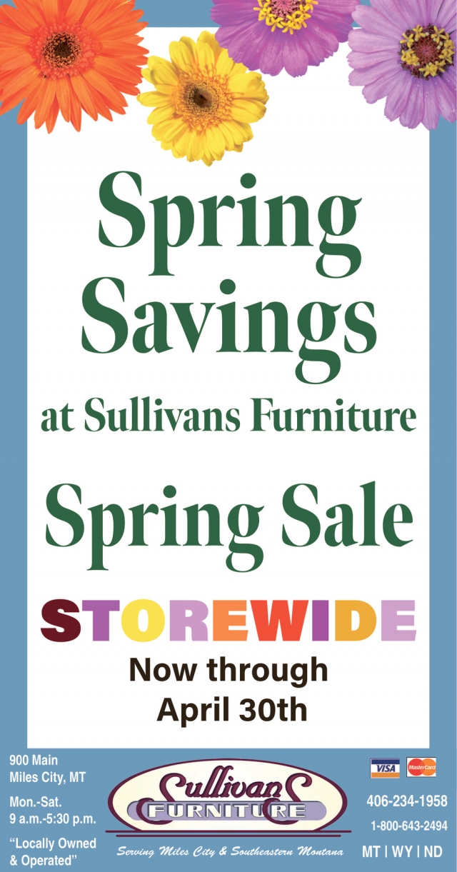 Spring Sale, Sullivans Furniture