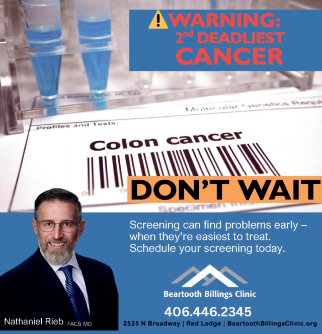 Warning: 2nd Deadliest Cancer, Beartooth Billings Clinic, Red Lodge, MT