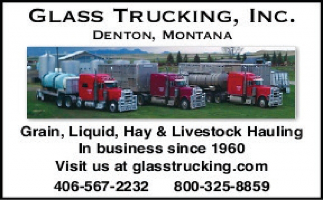 Grain, Liquid, Hay & Livestock Hauling, Glass Trucking, Inc., Denton, MT