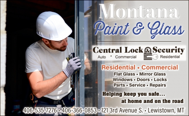 Montana Paint & Glass, Central Lock & Security, Lewistown, MT