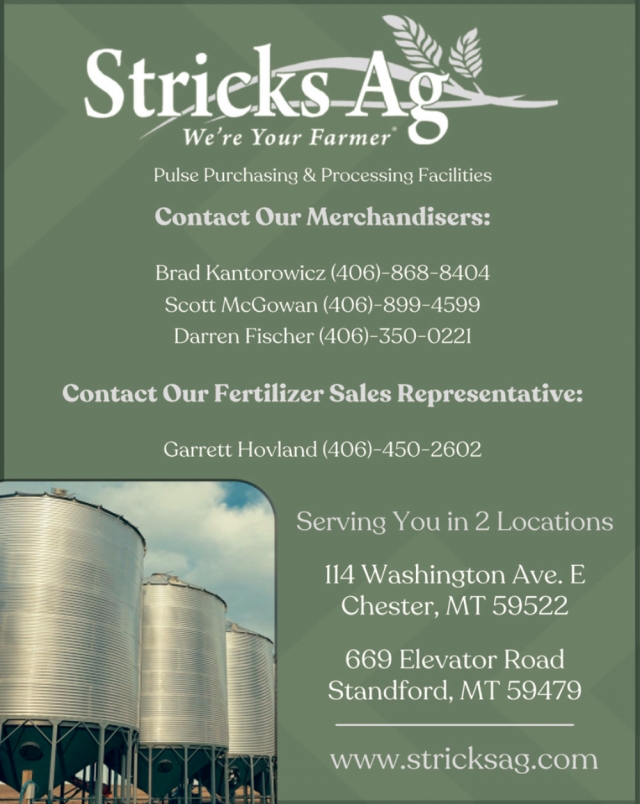 Pulse Purchasing & processing Facilities, Stricks Ag