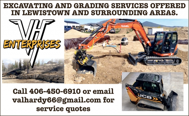 Excavating and Grading Services, VH Enterprises, Lewistown, MT