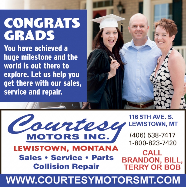 Congrats Grads, Courtesy Motors Inc