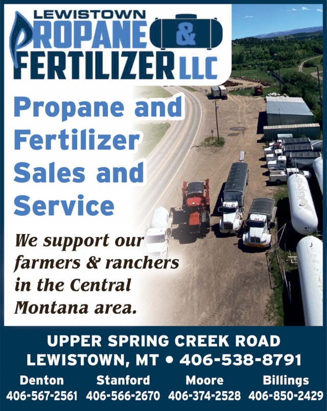 Propane and Fertilizer Sales & Service, Lewistown Propane & Fertilizer LLC, Stanford, MT