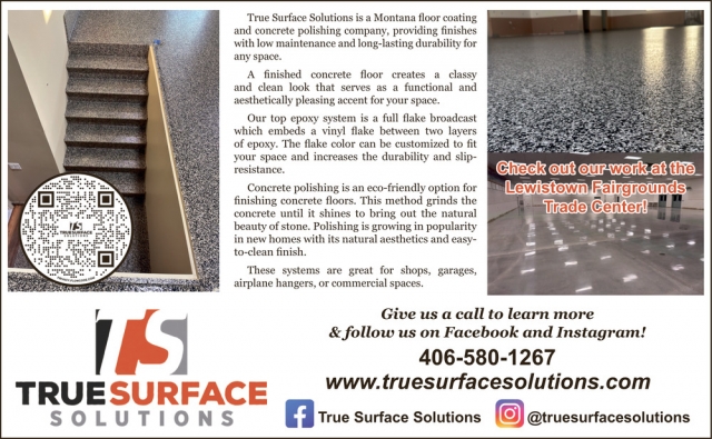 Floor Coating and Concrete Polishing, Company., True Surface Solutions, Lewistown, MT