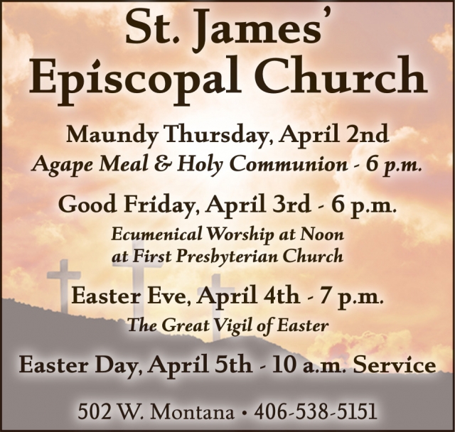 Agape Meal & Holy Communion, St. James' Episcopal Church, Lewistown, MT