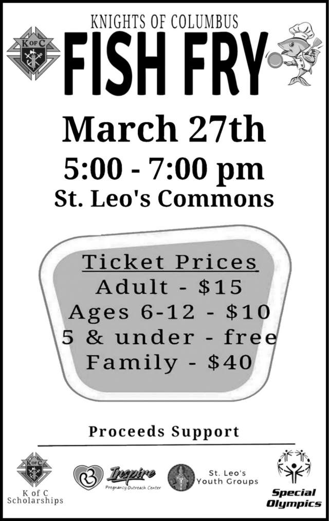 Fish Fry, Knights of Columbus Fish Fry (March 27, 2026)