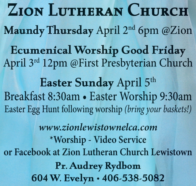 Ecumenical Worship Good Friday, Zion Lutheran Church - Lewistown, Lewistown, MT