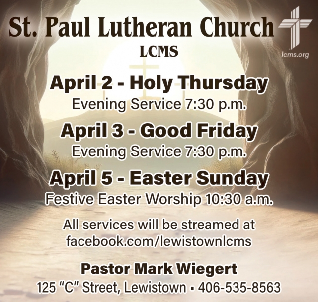 Holy Thursday, St. Paul Lutheran Church, Lewistown, MT