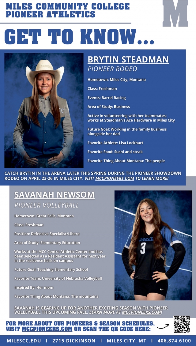 Miles Community College Pioneer Athletics, Miles Community College, Miles City, MT