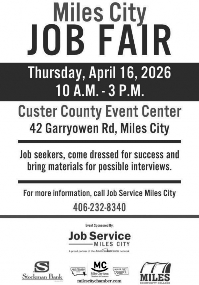 Job Fair, Miles City Job Fair (April 16, 2026)