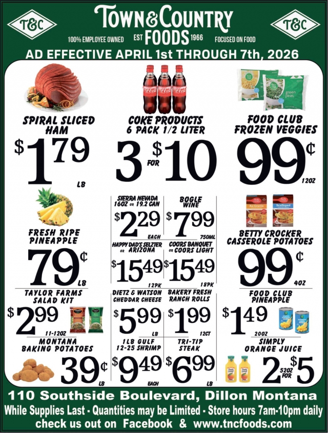 Spiral Sliced Ham, Town & Country Foods - Dillon, Dillon, MT