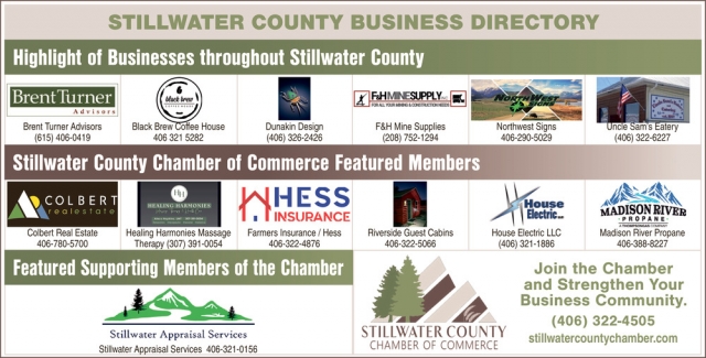 Business Directory, Stillwater County Chamber of Commerce, Columbus, MT