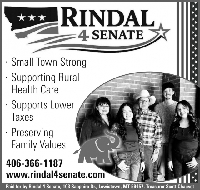 Small Town Strong, Rindal 4 Senate, Lewistown, MT