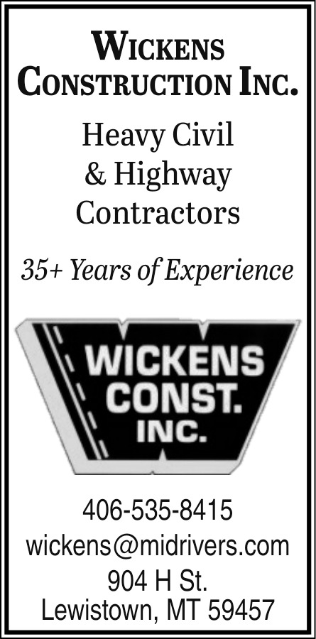 Heavy Civil & Highway Contractors, Wickens Construction Inc, Lewistown, MT