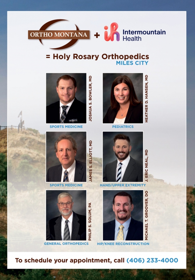 Orthopedics, Intermountain Health - Holy Rosary Hospital, Miles City, MT
