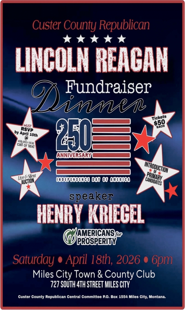 Fundraiser Dinner, Lincoln Reagan Fundraiser Dinner (April 18, 2026)