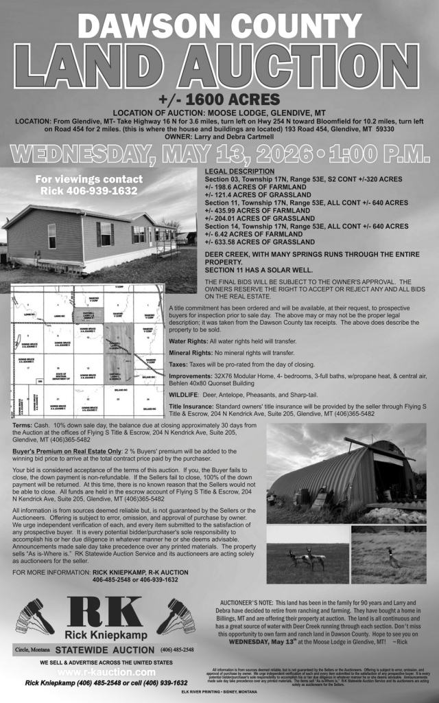 Dawson County Land Auction, Rick Kniepkamp