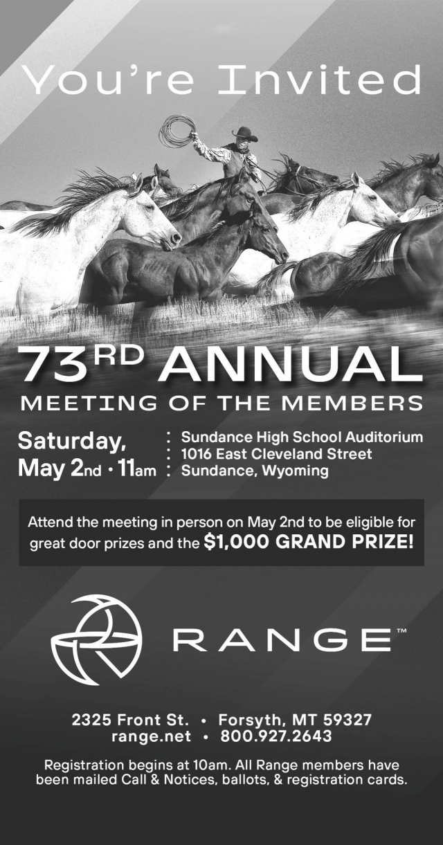 73rd Annual Meeting of The Members, Range, Forsyth, MT