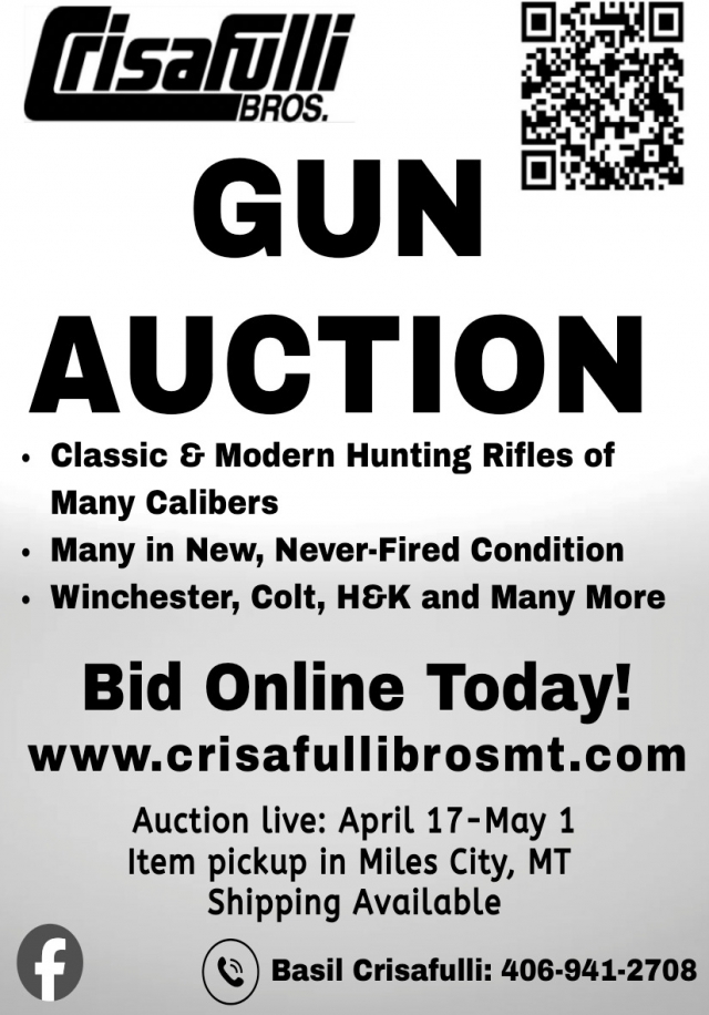 Gun Auction, Crisafulli Bros, Glendive, MT