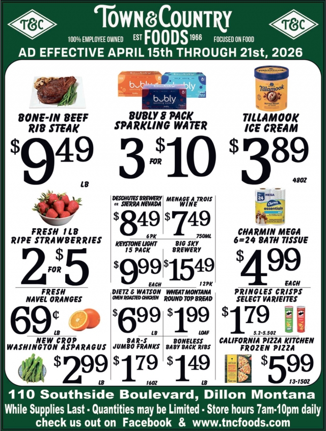 Bone-In Beef Rib Steak, Town & Country Foods - Dillon, Dillon, MT