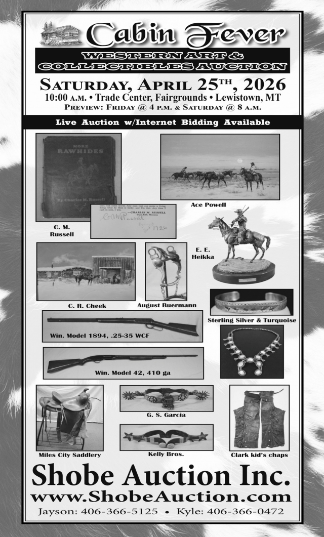 Cabin Fever, Shobe Auction & Realty, Lewistown, MT