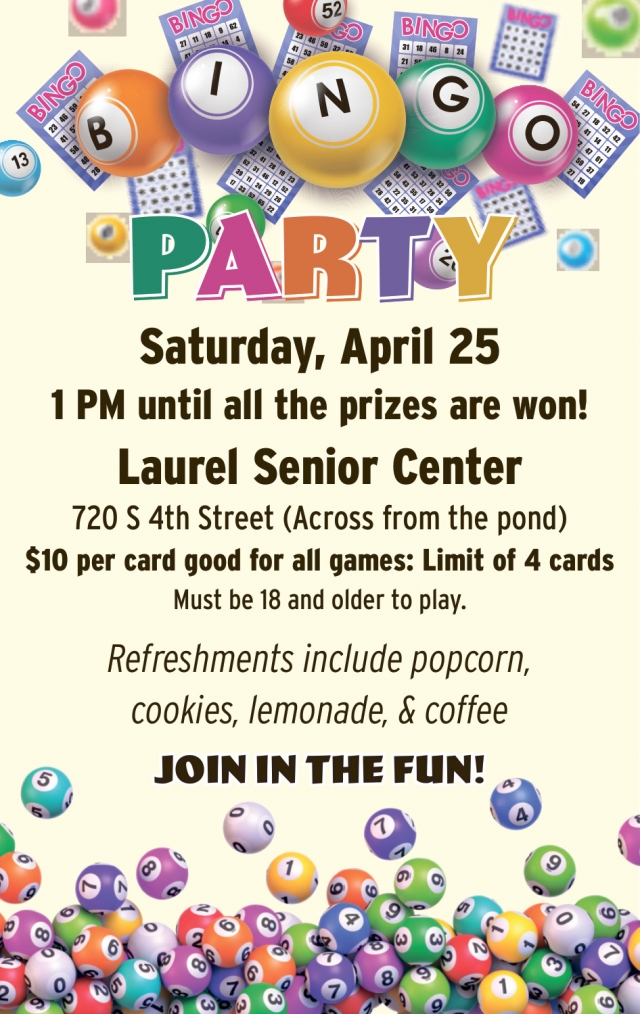 Bingo Party, Laurel Senior Citizens Center, Laurel, MT