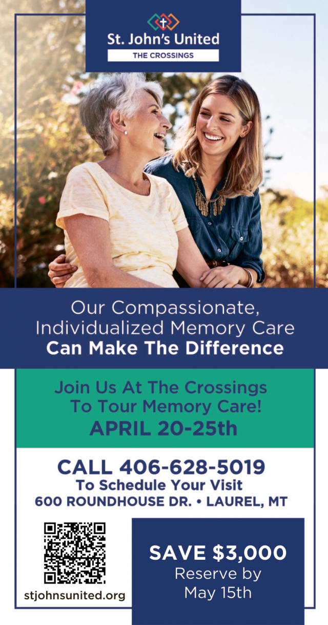 Our Compassionate, Individualized Memory Care, St. John's United - The Crossings, Laurel, MT