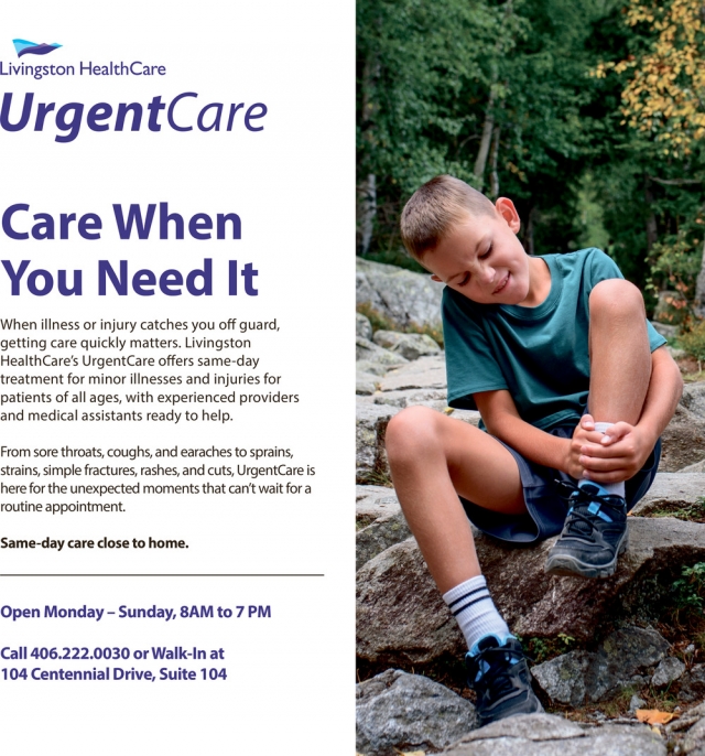 Urgent Care, Livingston Healthcare, Livingston, MT