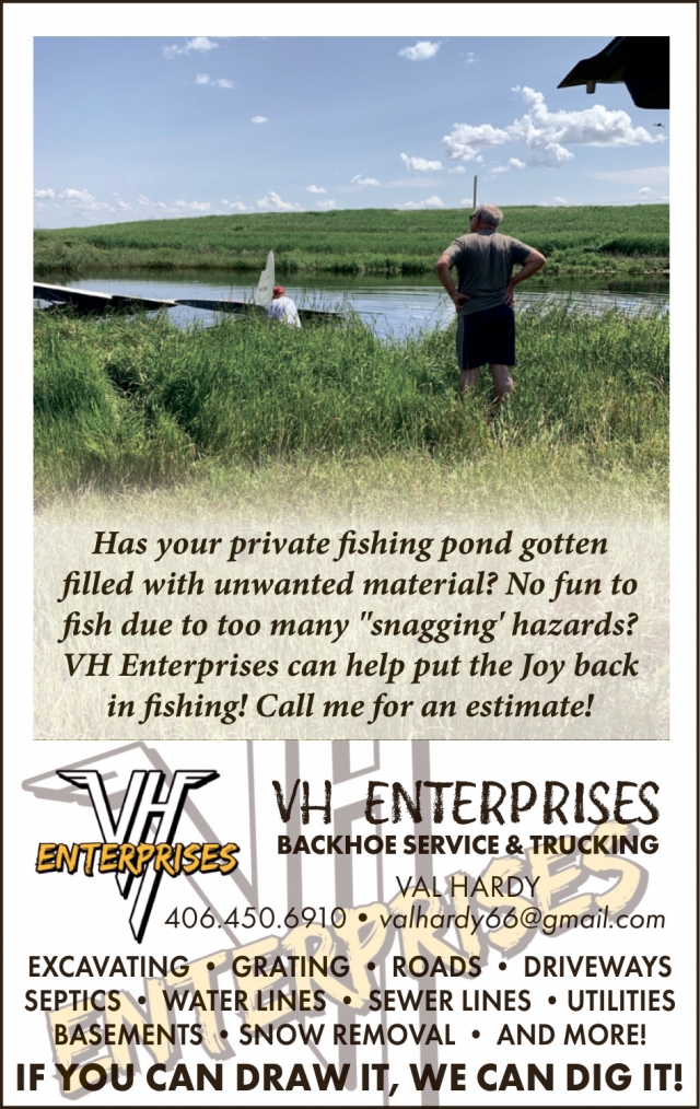 Excavating and Grading Services, VH Enterprises, Lewistown, MT