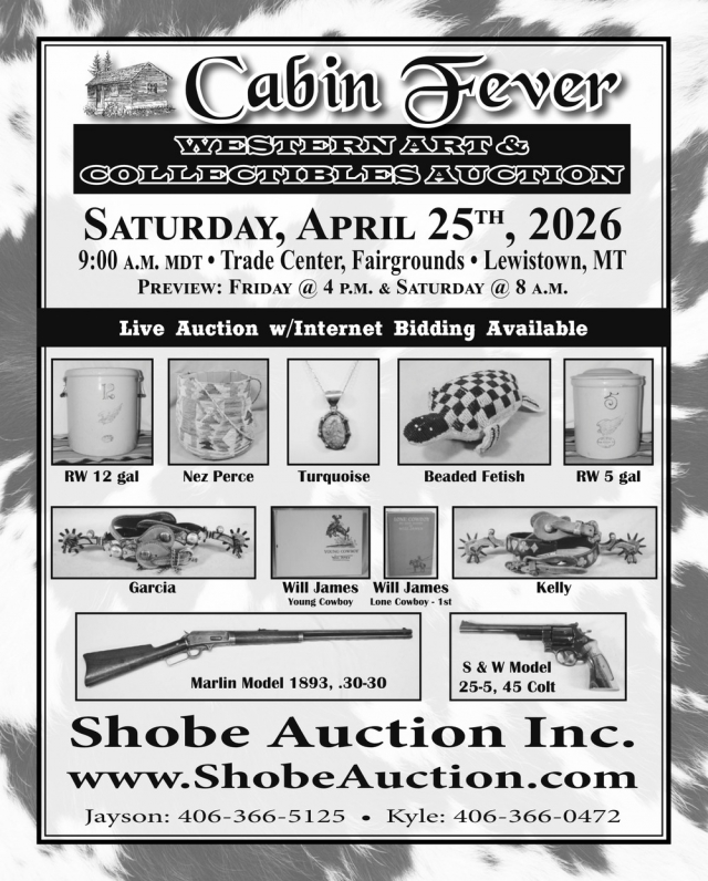 Western Art & Collectibles Auction, Shobe Auction & Realty, Lewistown, MT