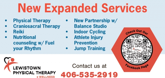 New Expanded Services, Lewistown Physical Therapy & Wellness, Lewistown, MT