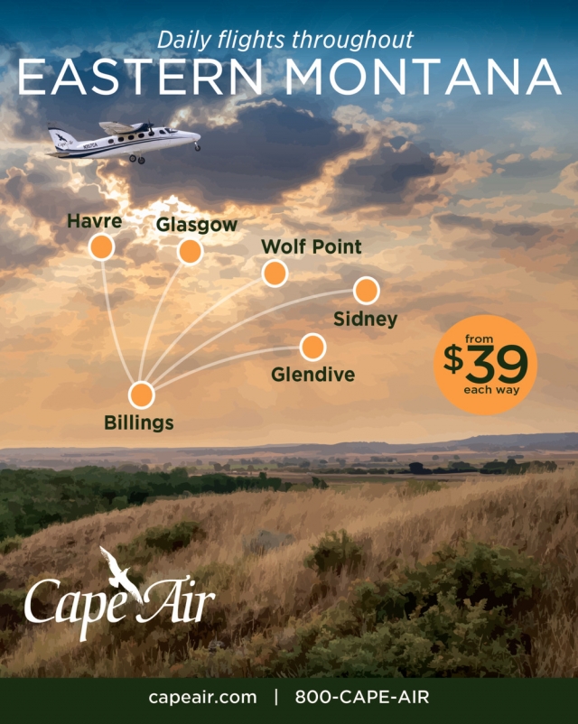 Daily Flights Throughout Eastern Montana, Cape Air, Hyannis, MA