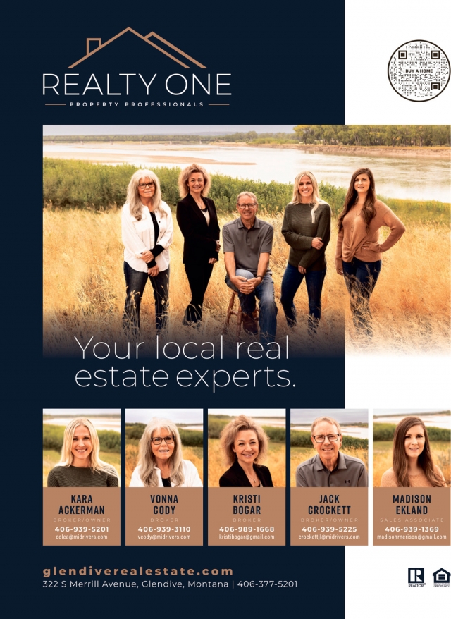 Your Local Real Estate Experts, Realty One Glendive, Glendive, MT