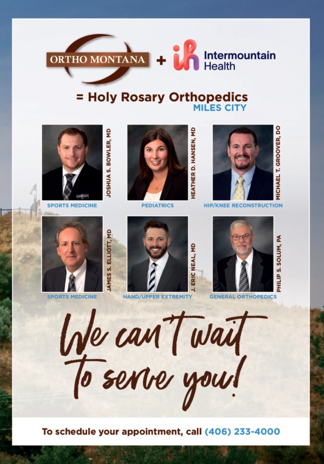 Orthopedics, Intermountain Health - Holy Rosary Hospital, Miles City, MT