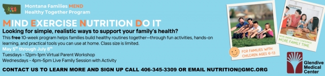 Mind Exercise Nutrition Do It, Glendive Medical Center, Glendive, MT