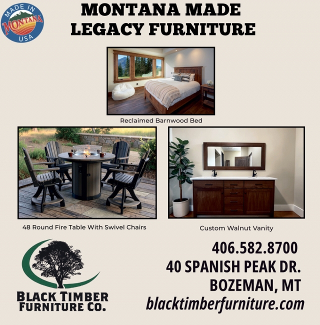 Montana Made Legacy Furniture, Black Timber Furniture Co.