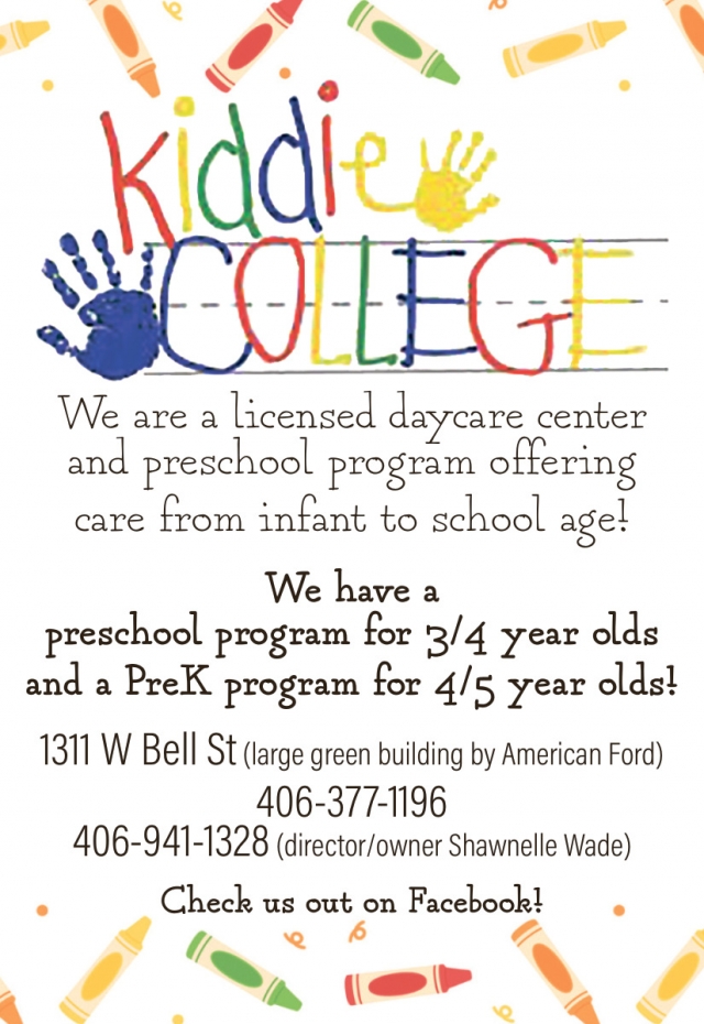 Licensed Daycare Center and Preschool, Kiddie College