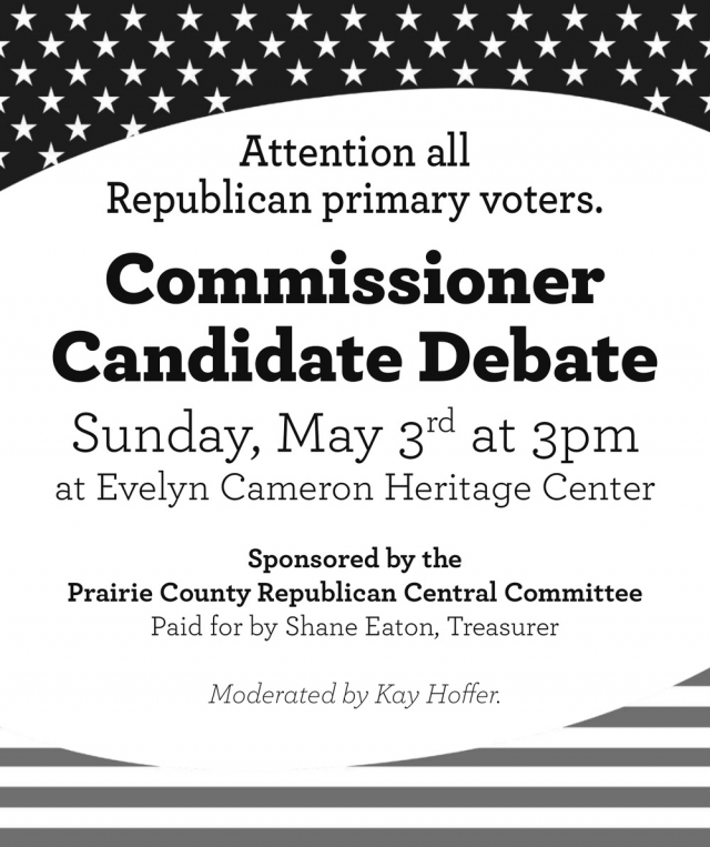 Commissioner Candidate Debate, Prairie County Republican Central Committee - Montana Department of Revenue