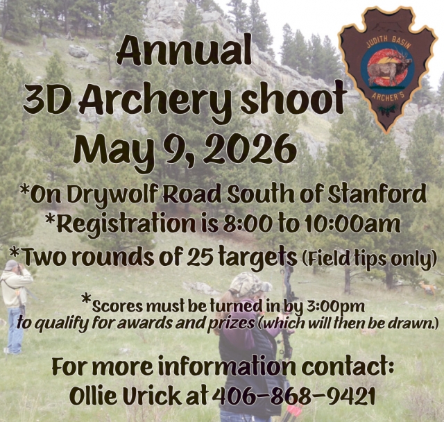 Annual 3D Archery Shoot, Judith Basin Archer's