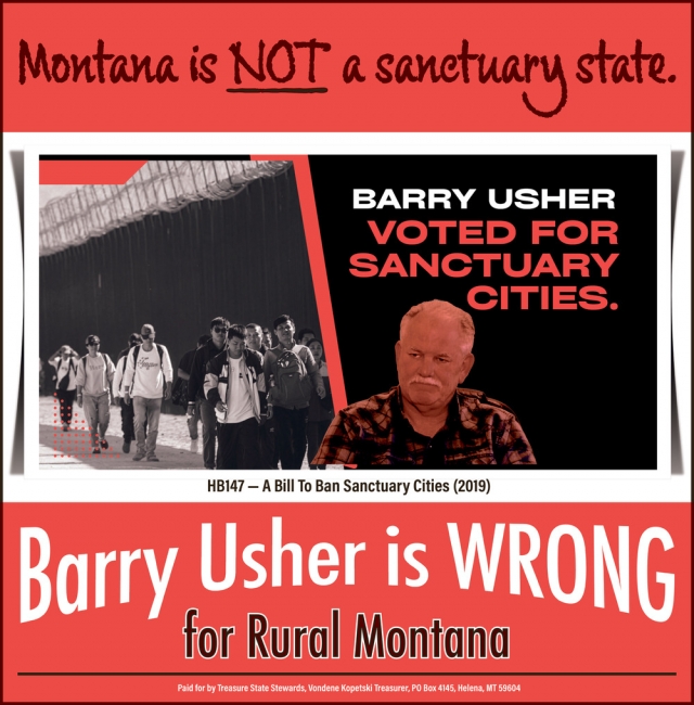 Montana Is Not a Sanctuary State, Vondene Kopetski Treasurer