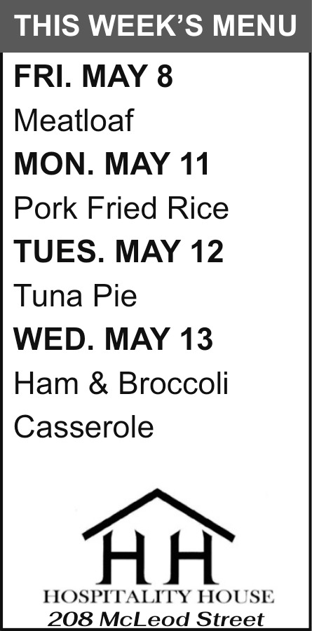 This Week's Menu, Hospitality House, Big Timber, MT