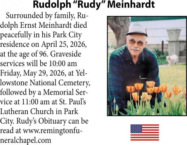 Rudolph Meinhardt, Obituaries, Glendive, MT