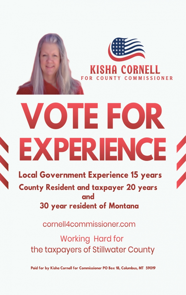 Vote for Experience, Kisha Cornell for County Commissioner