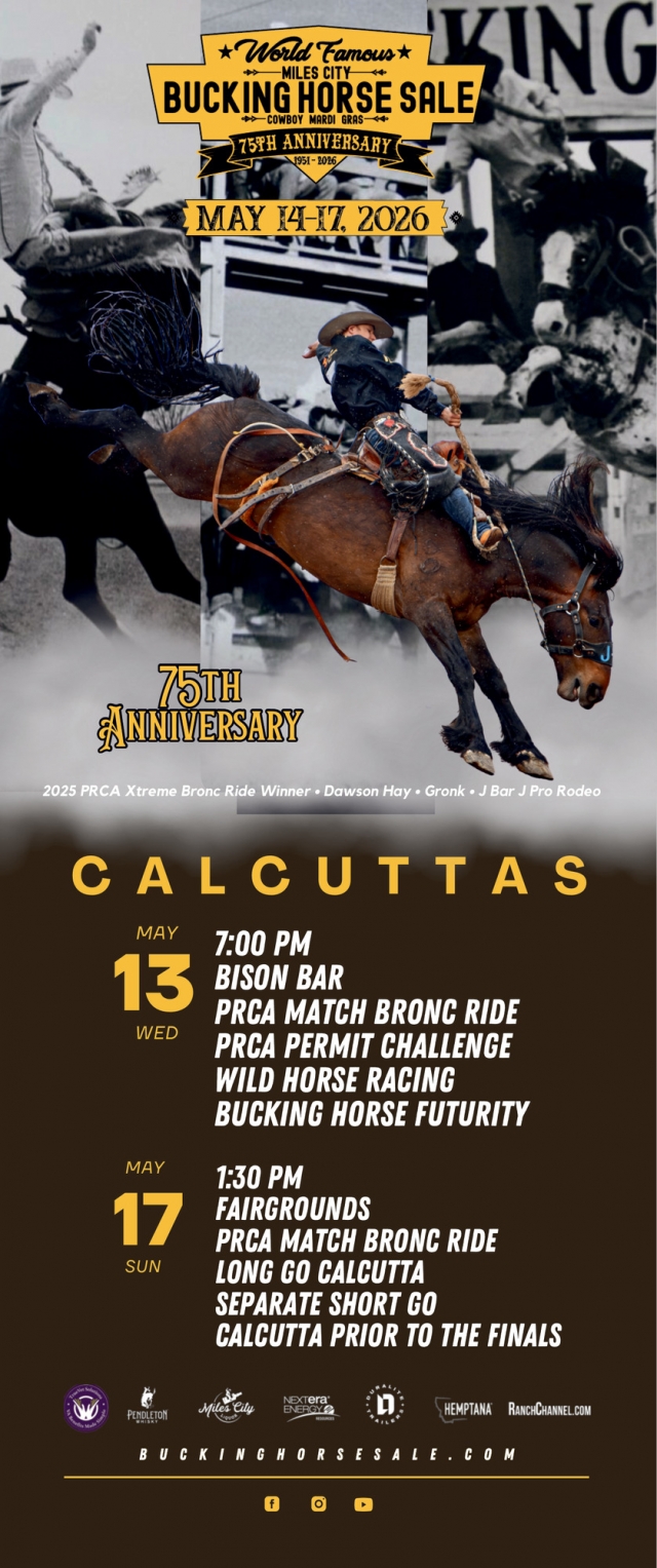 Bucking Horse Sale, World Famous Miles City Bucking Horse Sale (May 14-17,2026)