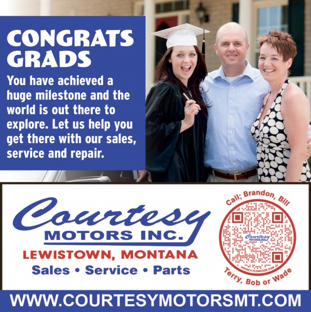 Congrats Grads, Courtesy Motors Inc
