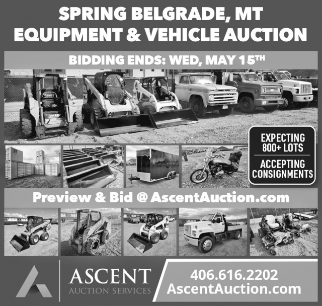 Accepting Consignments, Ascent Auction Services, Lewistown, MT
