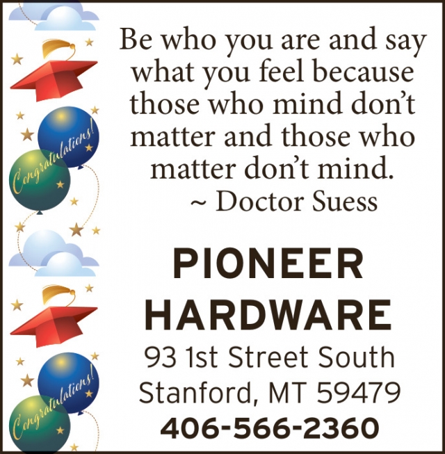 Hardware Store, Pioneer Hardware, LLC, Stanford, MT